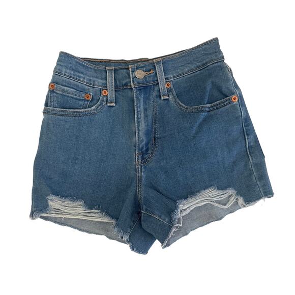 Levi’s high-rise shorts Waist Size 24 (Size 0 / 00) - Picture 1 of 3